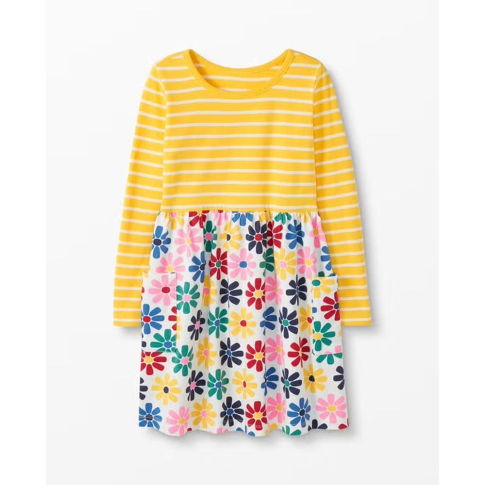 Hanna Andersson Mixie Floral Multicolor Playdress Size 4